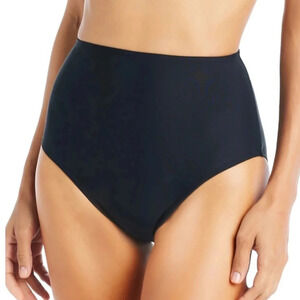 BEYOND CONTROL Tummy Control Classic High Waisted Bikini Bottom Black Size 8 NWT